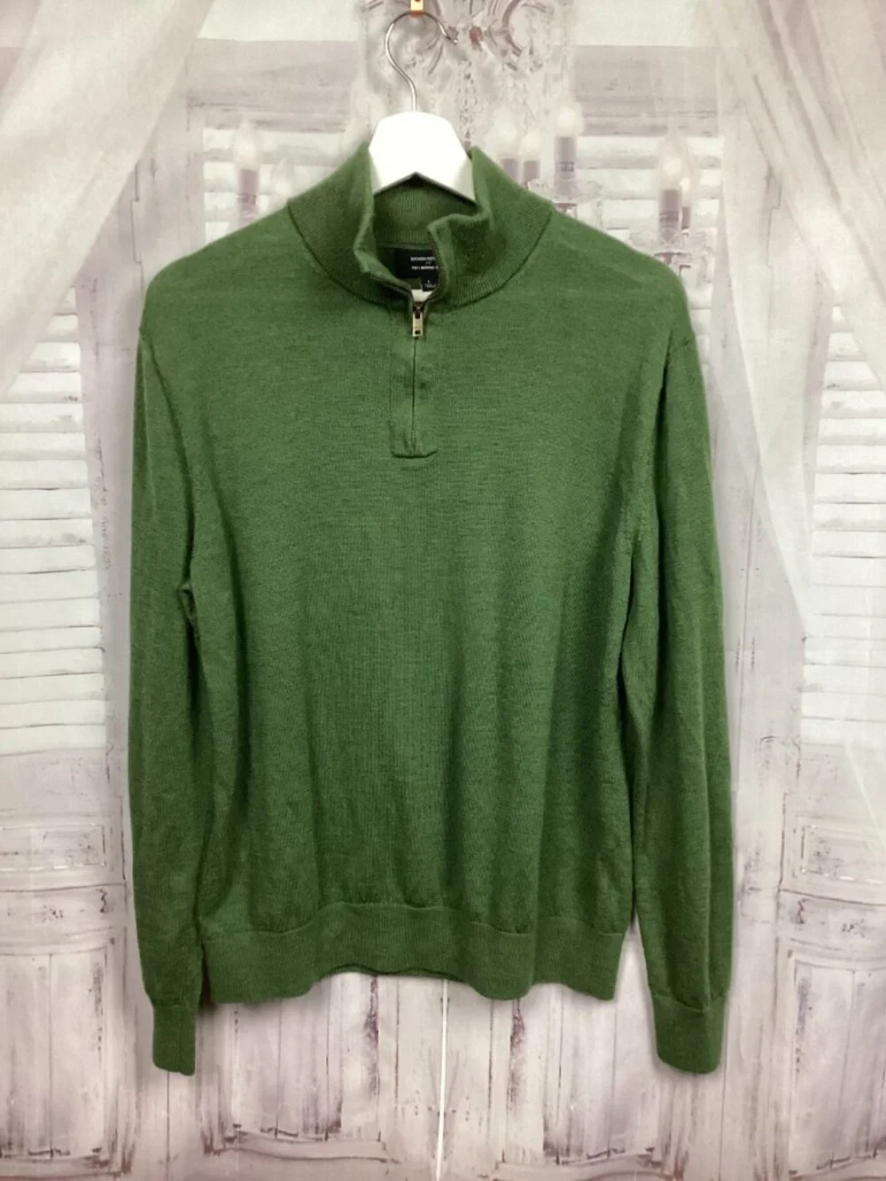 Banana Republic Merino Wool Green Sweater L